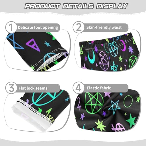 Bolaz Toddler Girls Leggings Printed Yoga Pants Leggings Painting Colorful Stars for Kids3