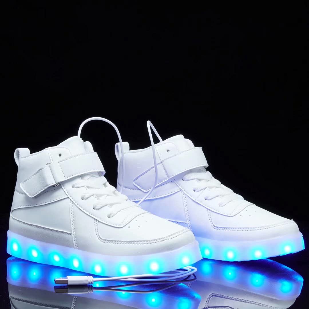 Zapatos para niños con luz LED intermitente, carga USB, zapatos de baile luminosos para niños y niñas, unisex