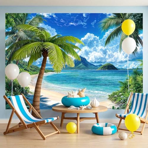 Fondo Fotográfico Tropical Playa Hawaiana 10X8FT miniatura 2