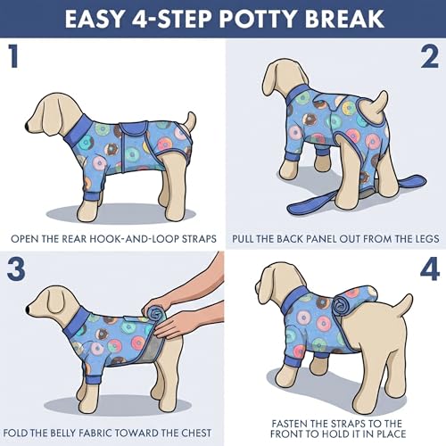 Image of Spark Paws Dog Recovery Suit - Surgical Onesie After Surgery, Male & Female