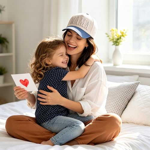 Image of Womens Trucker Hat|Best Mom Ever Embroidery Adjustable Hat for Women from Daughter Son