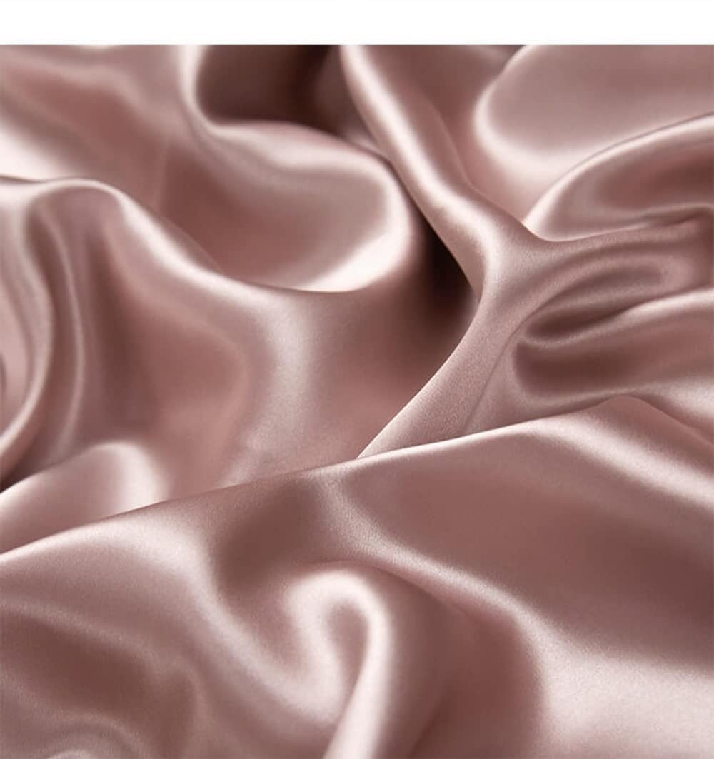 Taie Oreiller Soie de mûrier Naturel pour Les Cheveux et la Peau, taie d'oreiller en Soie Double Face, Respirante et Confortable, pour Adultes et Enfants (Orange,50x75cm)