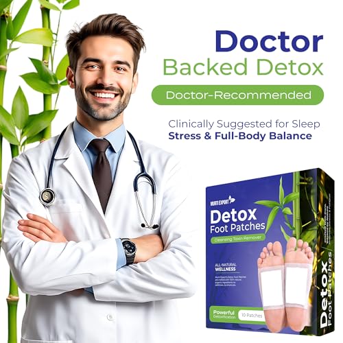 Image of Detox Foot patches (10 Patches) Cleansing Toxin Remover Foot Pads Pain Relief Stress Relief Sleep Patch for Detoxification For Men And Women (Pack of 1)