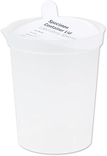 Medegen Medical M4646 Specimen Container, 6-1/2 oz., Pour Spout and Paper Lid, Latex Free, Polypropylene