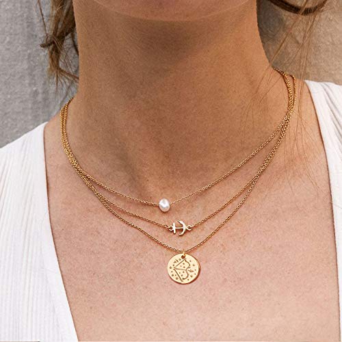 Collar de constelación chapado en oro 14 quilates