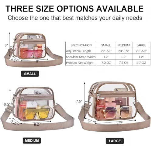 Image of USPECLARE Clear Bag for Stadium Events Clear Sports Fan Handbags Purses