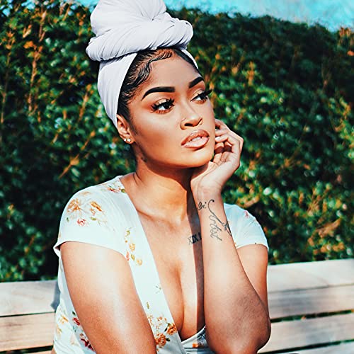 image for YMHPRIDE 12 Pieces Stretch Jersey Head Wrap Extra Long Ultra Soft Scar