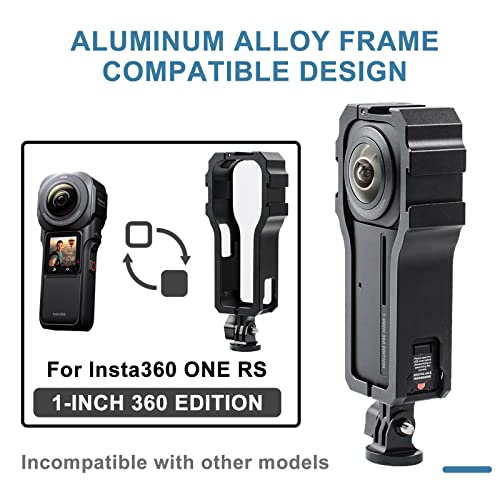 Higatful Aluminum Alloy Case for Insta360 ONE RS 1 Inch 360 Edition Accessories, Frame Protector Housing Shell with Hot Shoe Interface - Image 4