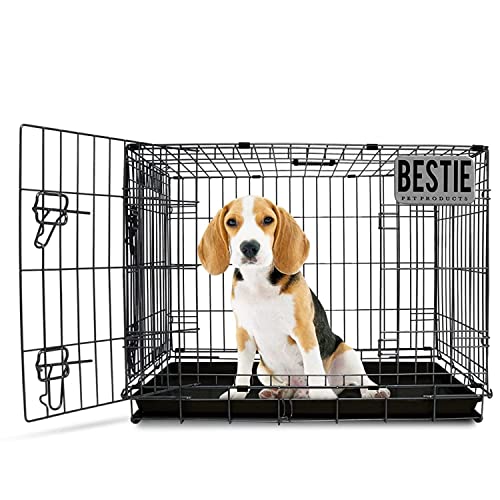BESTIE PET PRODUCTS Bestie Foldable Strong Metal Wire Dog/Cats/Rabbits Cage/Crate/Carrier/Kennel With Tray,Double Door,24 Inch For Shih Tzu&Other Small Dogs,Black (B09VDPVPH6) Amazon Price History, Amazon Price Tracker
