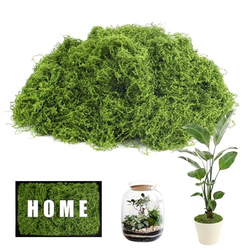 200g Muschio Artificiale Realistico, Decorazioni Ecologico per Casa, Matrimoni & Modellismo - Piante Finte con Tessuto Idrorepellente, Ideale per Floristica, Acquario e Progetti Fai da Te