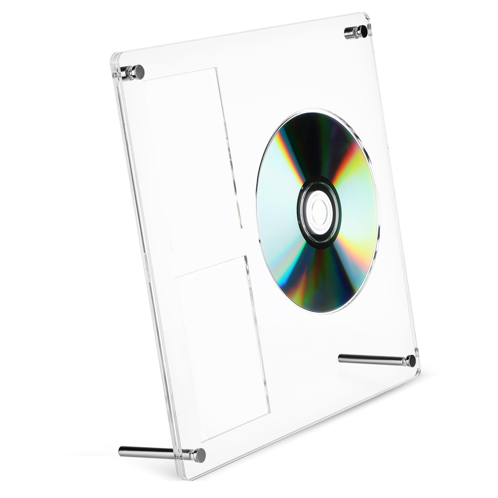 ABOOFAN Acrylic Cd Display Stand Rack for Photocard Holder Versatile Frame for Tabletop Use Easy Loading Protective Design for Bedrooms and Offices