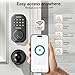 VCHOO Keyless Entry Door Lock Set WiFi Smart App Control Door Lock for Front Door Keypad Deadbolt with 2 Knobs Auto Lock One Time Codes Easy Install, Black