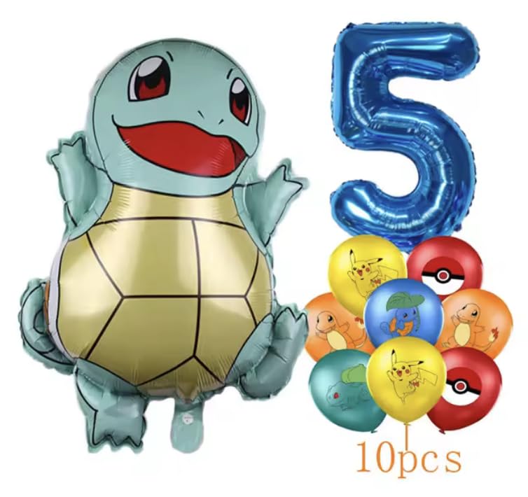 Pokémon Number/Numerical Balloons | 15+ Years | Squirtle | Five — image 1