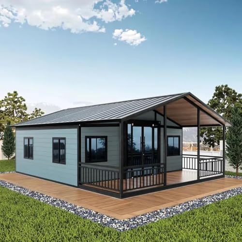 20 FT Foldable Modular House Portable Expandable Container House with 2-3 Bedrooms and 1 Full Bathroom and Kitchen Suitable for Adult Living Family Holiday Cabin Farm Residence Temporary Residence - Image 3