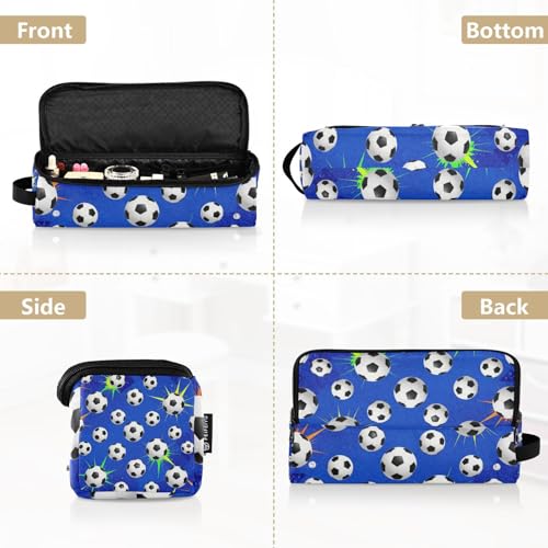 Bolsa organizadora para herramientas de cabello con almohadilla resistente al calor, diseño 2 en 1 para planchas, rizadores y secadores, azul grafiti deportivo miniatura 5