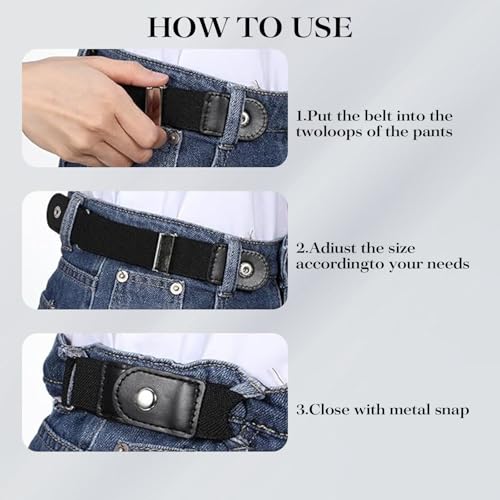 Adjustable Elastic Waistband Belt for Men and Women, No Buckle Stretch Belt for Jeans and Pants, Invisible and Comfortable4