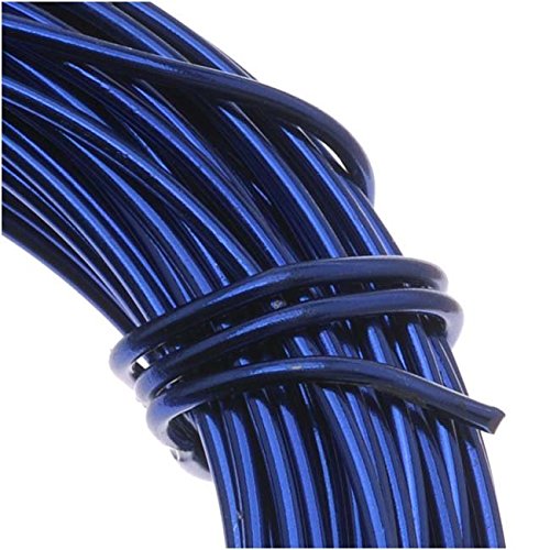 The Beadsmith 18-Gauge Anodized Petite Cut Aluminum Wire for Jewelry Making, 39 Feet / 13 Yard Spool (Royal Blue Color)