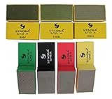 Stadea HPW109K Diamond Hand Polishing Pads - Marble Glass Concrete Stone Terazzo Polishing, 7 Pads...