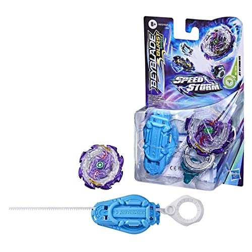 Beyblade Burst Surge Speedstorm - Kit Inicial - Top Jet Wyvron W6 - Top de Batalla Tipo Defensa con Lanzador - Juguete para niños (F0572ES0)