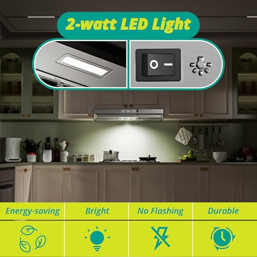 image for FIREGAS Range Hood 36 inch Under Cabinet, Ducted/Ductless Convertible 