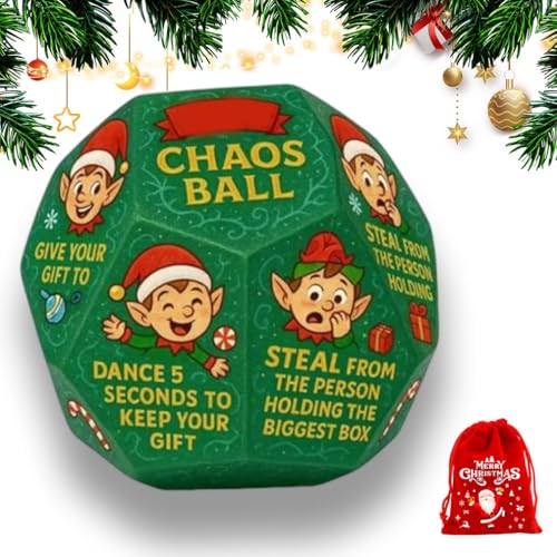 Anforward Hilarious Exchange Party Game Dice, Christmas Stocking Stuffers Gift Exchange Dice Games for Boys and Girls, Christmas Swap Gifts Exchange Dices Game for Office Events, Group Hangout(1PC)