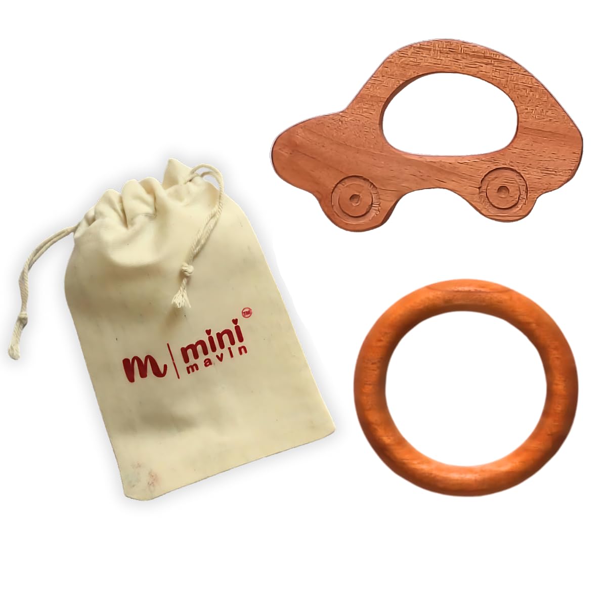 MINIMAVIN Infant Natural And Chemical-Free Neem Wood Teethers|Bpa Free Wooden Teether For 6 To 12 Months Baby|Anti-Bacterial And Anti-Fungal|(Car + Ring-Set Of 2) (B0D7F1P8D7) Amazon Price History, Amazon Price Tracker