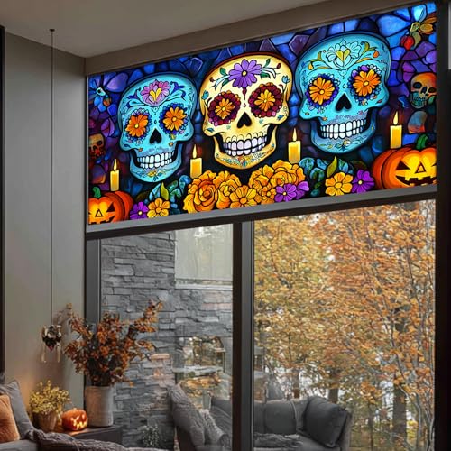 HOMETITUTE Vinilo Decorativo Día de Muertos 39.3x17.7 in miniatura 5
