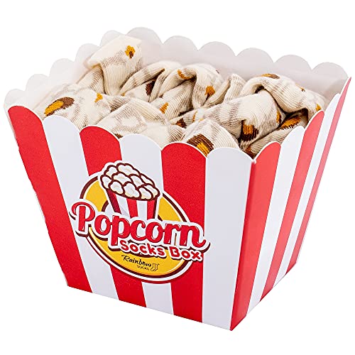 Rainbow Socks - Damen Herren Lustige Popcorn Socken Geschenk 2 Paar - Größen 41-46