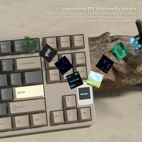 Rainy75 QK87 75% Keyboard with Multimedia Screen, QMK/VIA Wireless Gaming Keyboard, Creamy Mechanical Key Board,3-Mode RGB Custom Gasket Hot Swappable for Windows&Mac, POM Linear Switch (Green Brown) by Rainy75 - Image 4