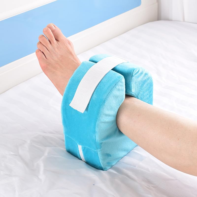 Clobeau Heel Protector Cushion Pillow Foot Elevation Pillows Adjustable Foot Support Pillow for Bedridden Patients Supplies, Ankle Pillows for Heel Pain Hand Ankle Lifting Stabilize 1PCS