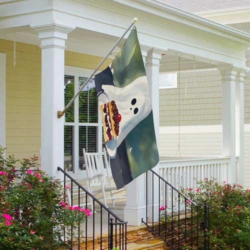 Drapeau de jardin résistant 152x243 cm avec imprimés fantômes - 6