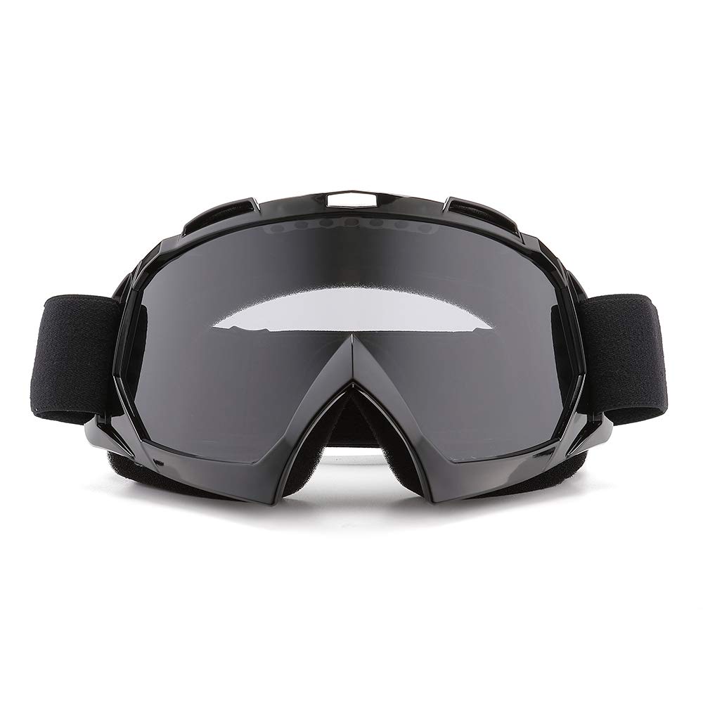 SPOSUNE Motorradbrille, ATV Dirt Bike Off Road Racing MX-Fahrbrille Anti-Scratch Staubdicht Biegbar UV400 Brille Gepolstert Weicher Dicker Schaumstoff, Verstellbarer Riemen Erwachsenen-Motocross