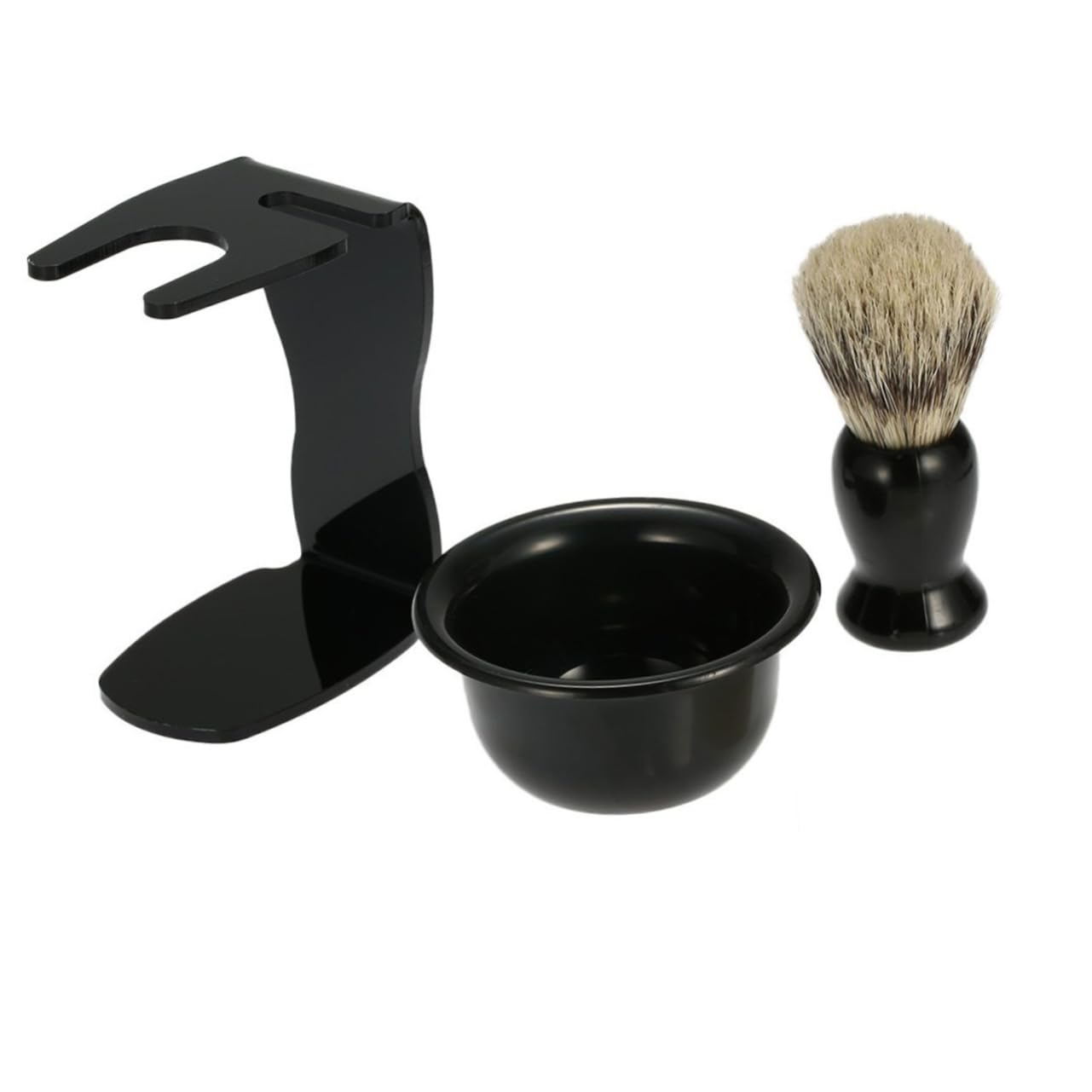 FOMIYES Rust- Sturdy Shaving Brush Set Acrylic Stand Soap Bowl for Organized Grooming