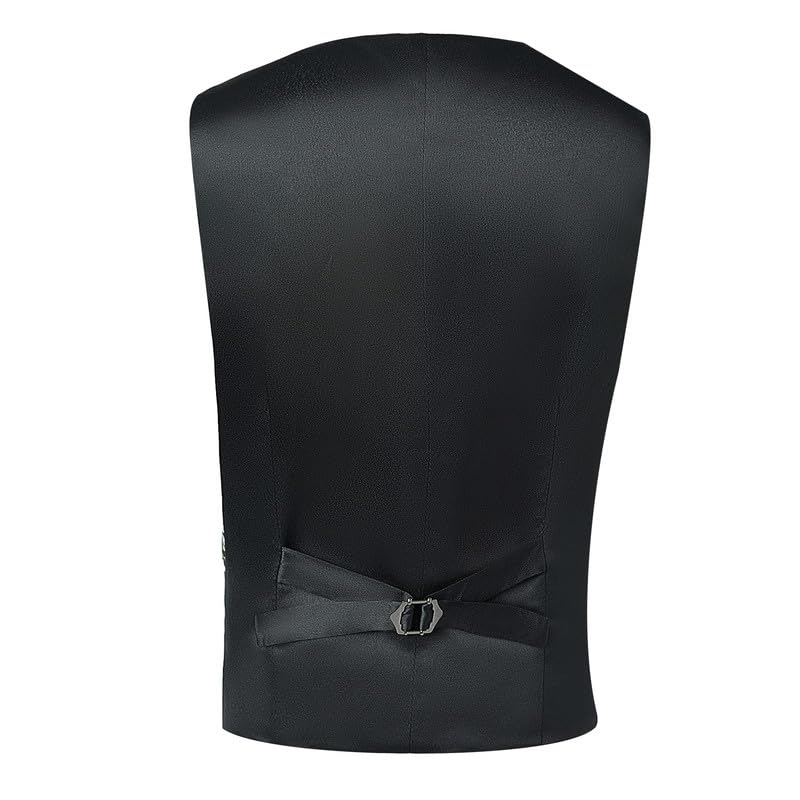 Boy's Black Camo 3-Button V-Neck Vest Stylish Inspired Casual Outerwear2