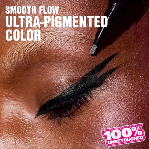 Image of wet n wild Breakup Proof Wing Out Waterproof Liquid Eyeliner, 16-Hour Wear, Smudge-Proof & Cry-Proof, Flat Angled Brush for Precise & Bold Wings - Ultra Black