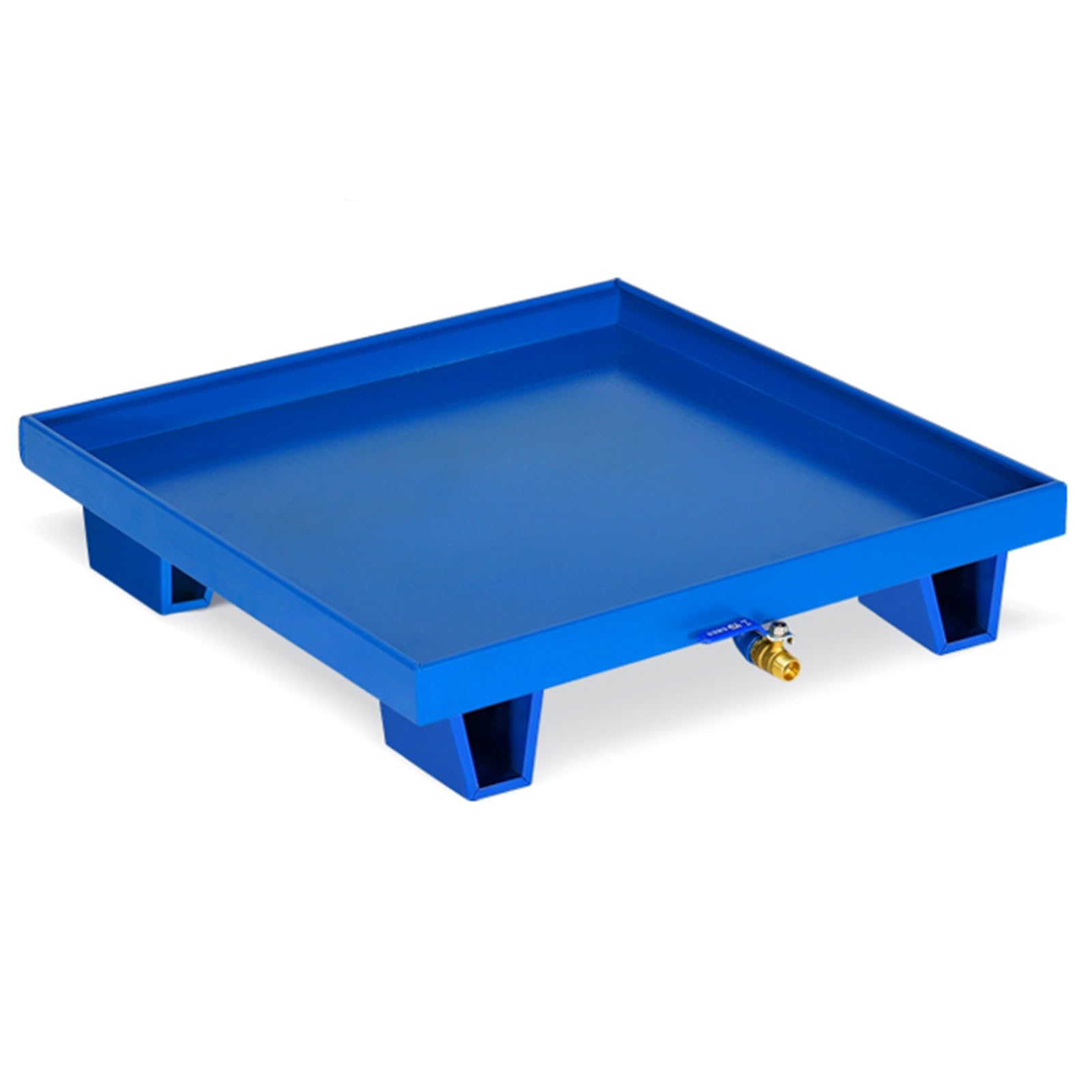 Piattaforma di contenimento resistente, piattaforma di contenimento delle fuoriuscite in metallo con uscita di scarico, vassoio per utilità di contenimento, grande piattaforma antiscivolo per