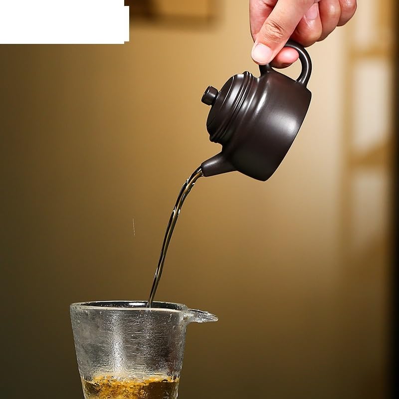 Dzbanek do herbaty ziołowej 100 ml Fioletowy czajniczek z surową rudą Czarny czajnik Zhu Mud z sitkiem Chiński zestaw do herbaty Zisha Herbata rzemieślnicza Herbata liściasta Zaparzacz