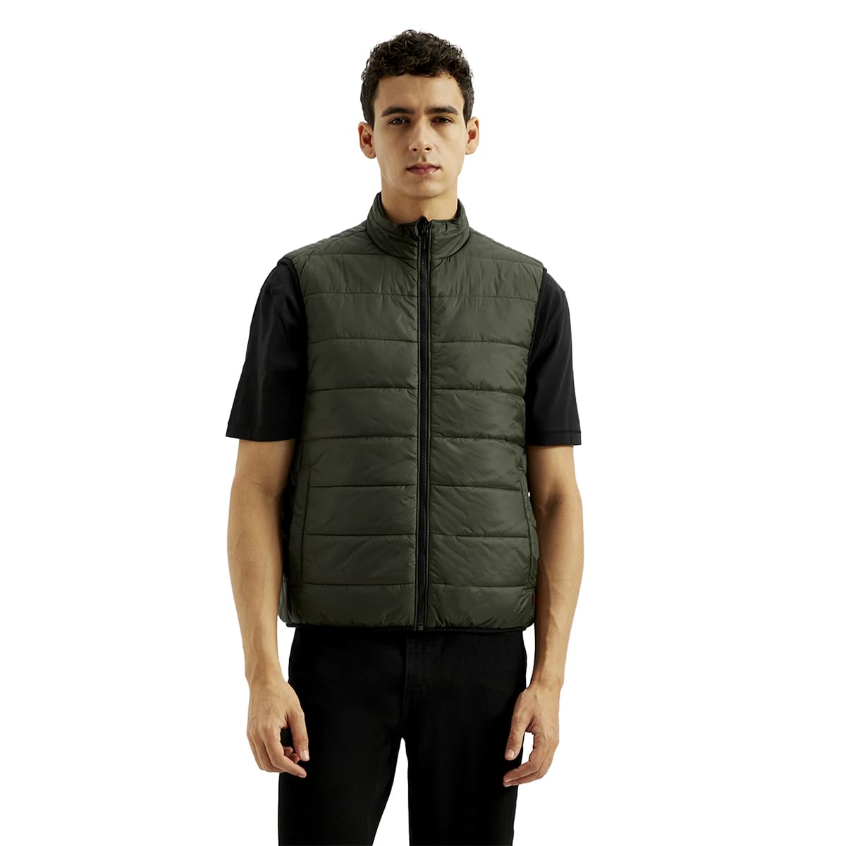 Levi's Men's Solid Green puffer Jacket in green