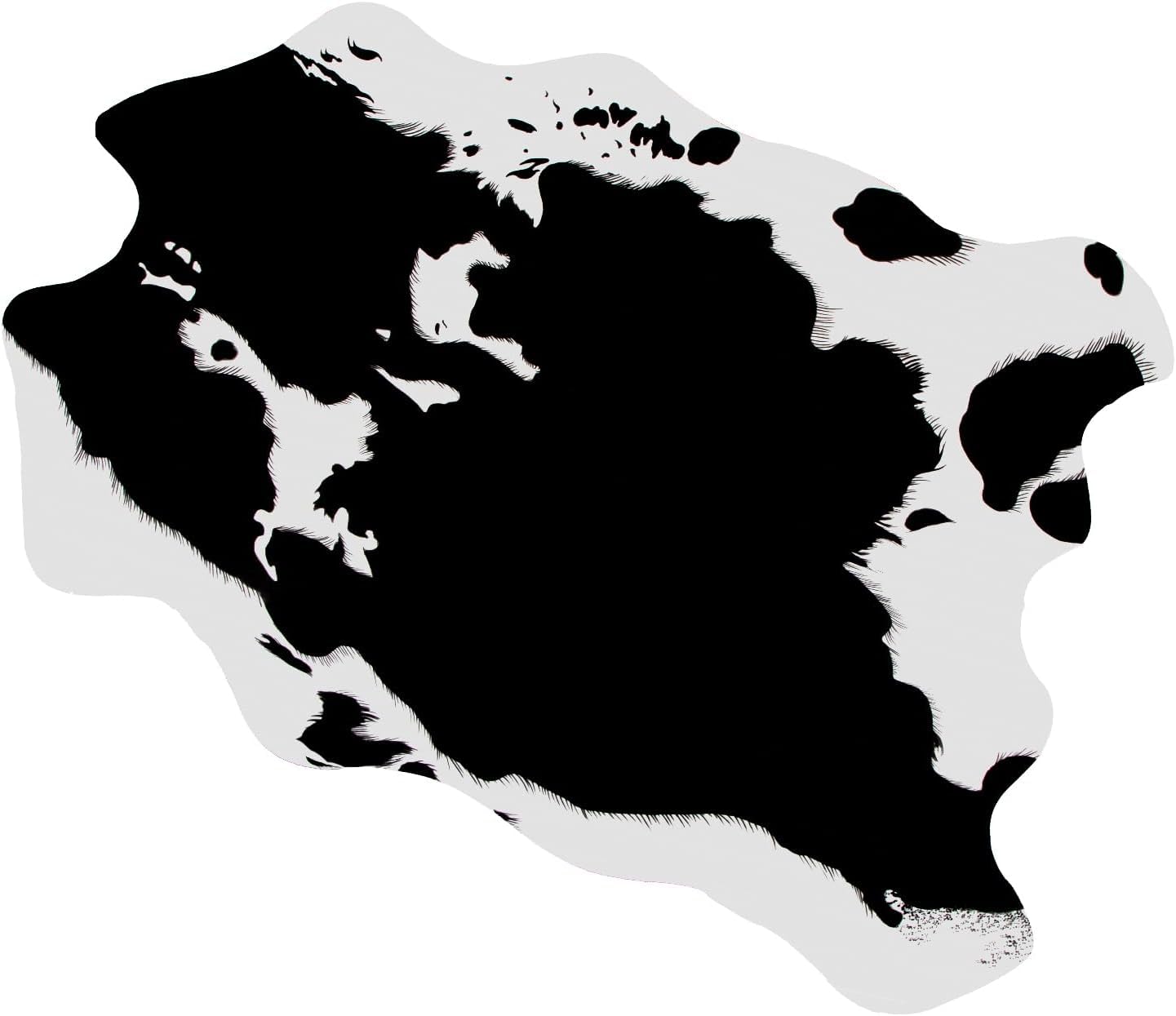 MACEVIA Faux Cowhide Rug,Cute Cow Print Rugs Animal Area Carpet Western Decor for Bedroom Non-Slip 43.3"" L x 29.5"" W(3.6ft x 2.4ft)