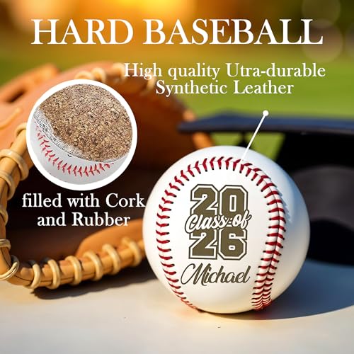 Image of Personalized Baseball Ball with Custom Name, Engraved Ball, Personalized Baseball Gifts for Team, Coach, Player, Senior, Custom Award Trophy, Engraved Gift Thank You Coach