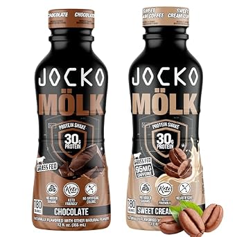 Jocko Fuel Protein Shake Bundle | Chocolate & Sweet Cream Coffee | 24 Pack
