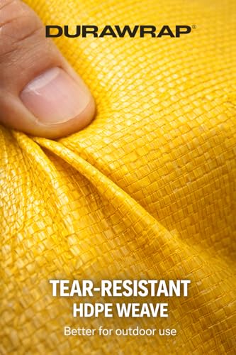 Image of 18x30FT 250 GSM HDPE Tarpaulin Yellow | Industrial Grade Waterproof Sheet | UV Resistant | Tear-Resistant | Reinforced Edges | for Agriculture, Logistics, Truck & Construction Cover