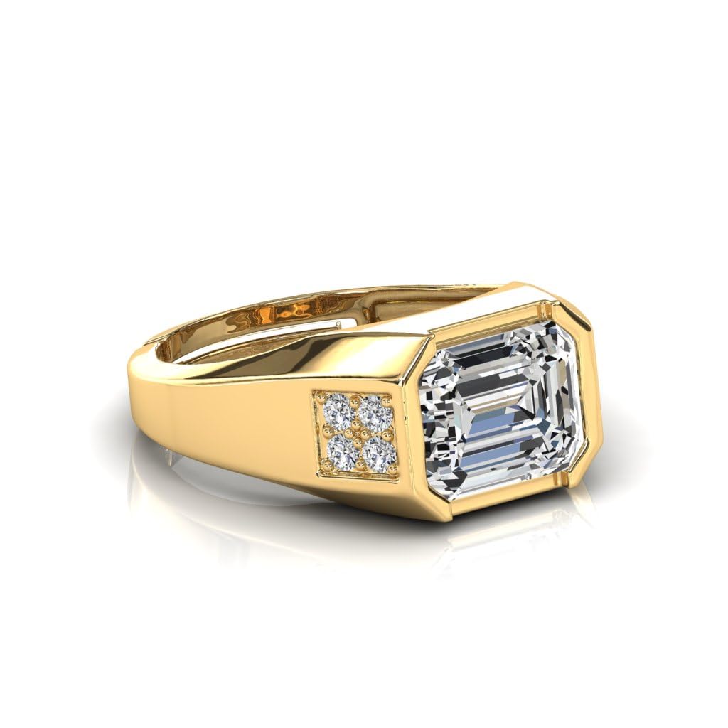 MBVGEMS 3.50 Carat HANDMADE Finger Ring With Beautifull Stone Men & Women Jewellery Collectible american diamond ring Gold Plated for Men and Women LAB - CERTIFIED (B0CKXYS6TL) Amazon Price History, Amazon Price Tracker