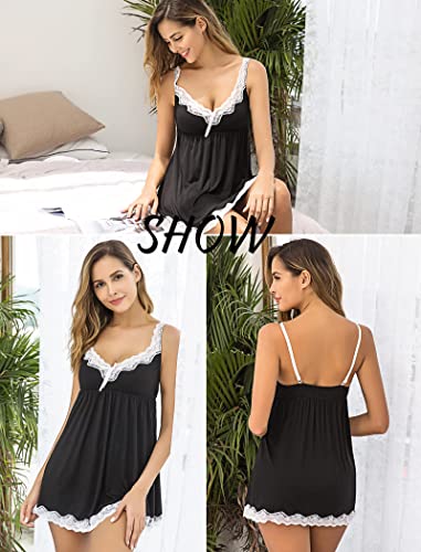 Image of Avidlove Women Sexy Sleepwear Lace Chemise Nightgown Full Slip Babydoll Sleepwear