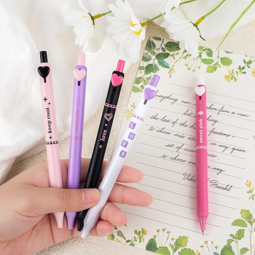 Set de 5 bolígrafos gel negro 0.5mm Sweet Heart miniatura 4