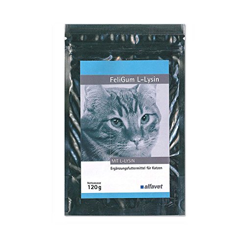 Alfavet FeliGum L-Lysin Weiche Kaudrops mit sehr guter Akzeptanz unterstützend bei Katzenschnupfen.