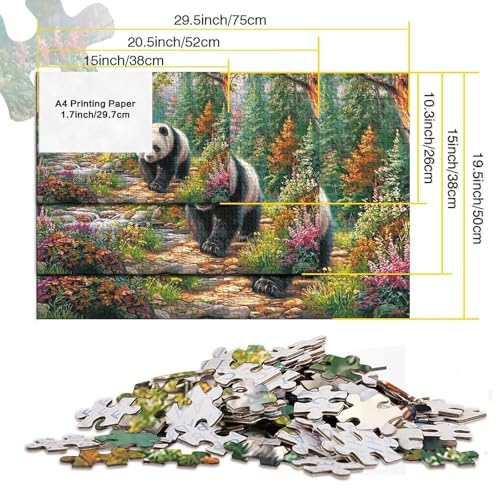 Rompecabezas de 1000 piezas de panda para decorar el salón tras un divertido reto mental 5