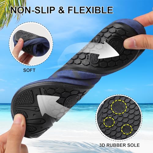 Water Shoes for Women Men Aqua Socks Swim Beach Pool River Slip-On Barefoot Quick-Dry Vacation Cruise Essentials Accessories for Yoga Kayak Sports4