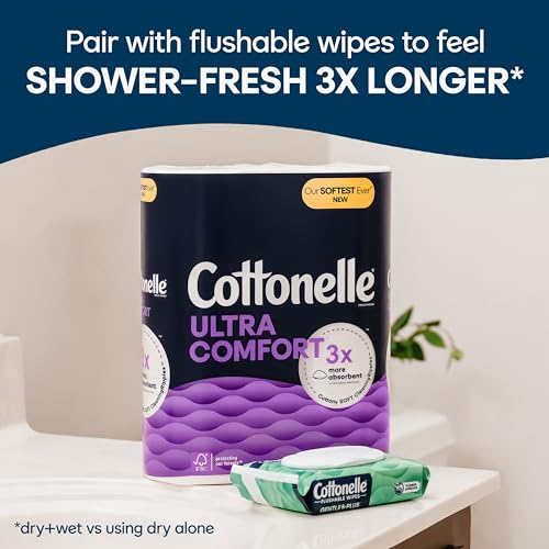 Image of Cottonelle Ultra Comfort Toilet Paper: 6 Mega Rolls (24 Regular Rolls), 244 Sheets Each