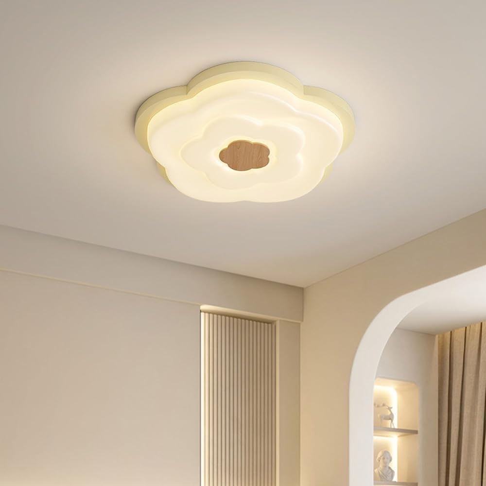 Flush Mount Ceiling Light for Kids, Modern LED Ceiling Lights, 3-color Dimming Selectable, Creative Flower Shape Ceiling Light Fixture for Bedroom Children's Room Nursery(55cm)